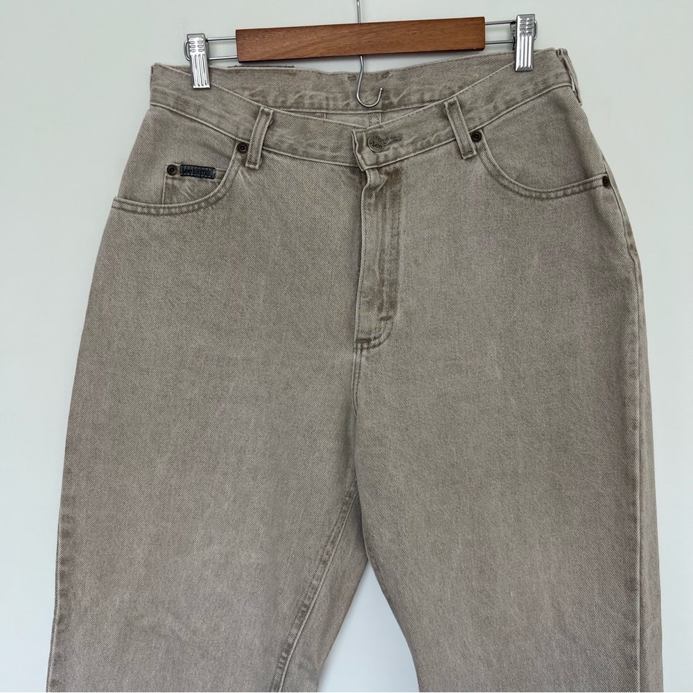 Vintage Lee Riveted Tan High Rise Straight Leg Jeans